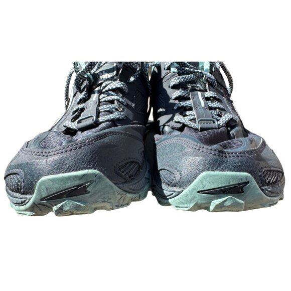 Altra Lone Peak 4.5 Women's Gray Teal Trail Hike Running Shoes Size 10 - Picture 3 of 15